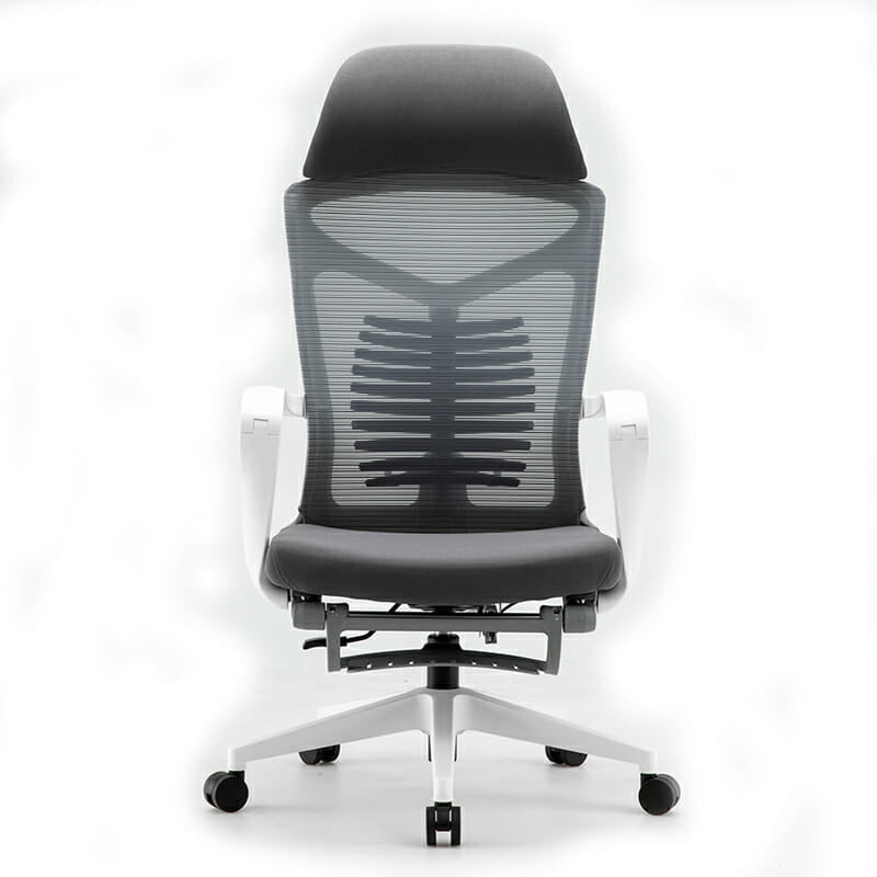 Silla Ejecutiva S81 Con Descansa Pies Mesh Y Tela Estructura Color blanco