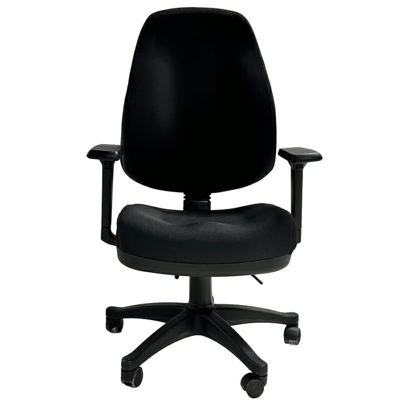 Silla Operativa Confort II con Brazos Ajustables en Tela color Negro