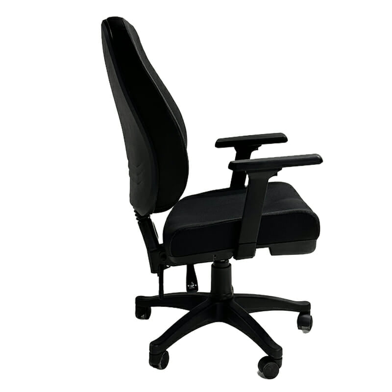 Silla Operativa Confort II con Brazos Ajustables en Tela color Negro