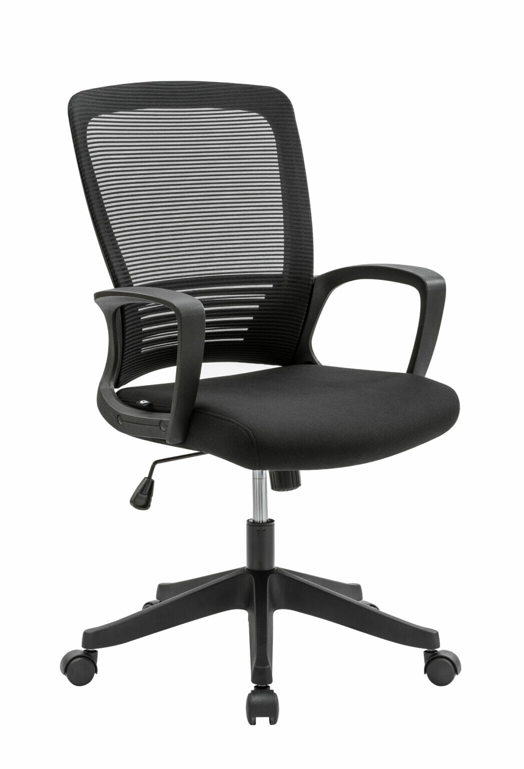 Silla Operativa H3 Mesh Y Tela Negra Estructura Negra