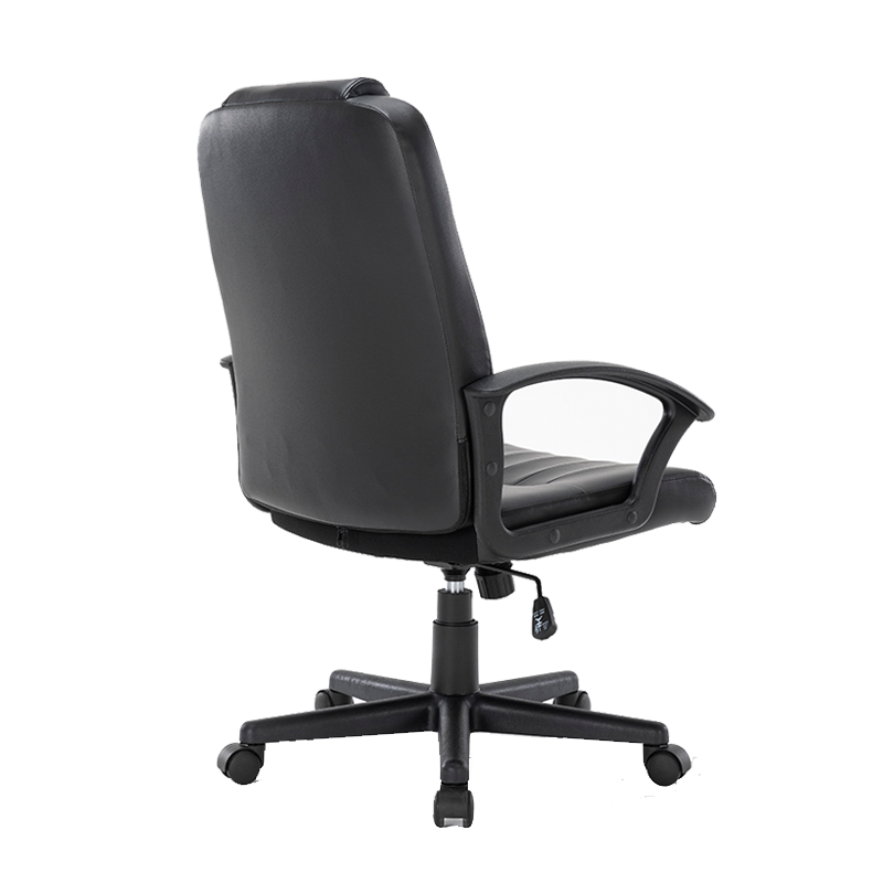 Sillón Semi Ejecutivo Alfa Piel Color Negro