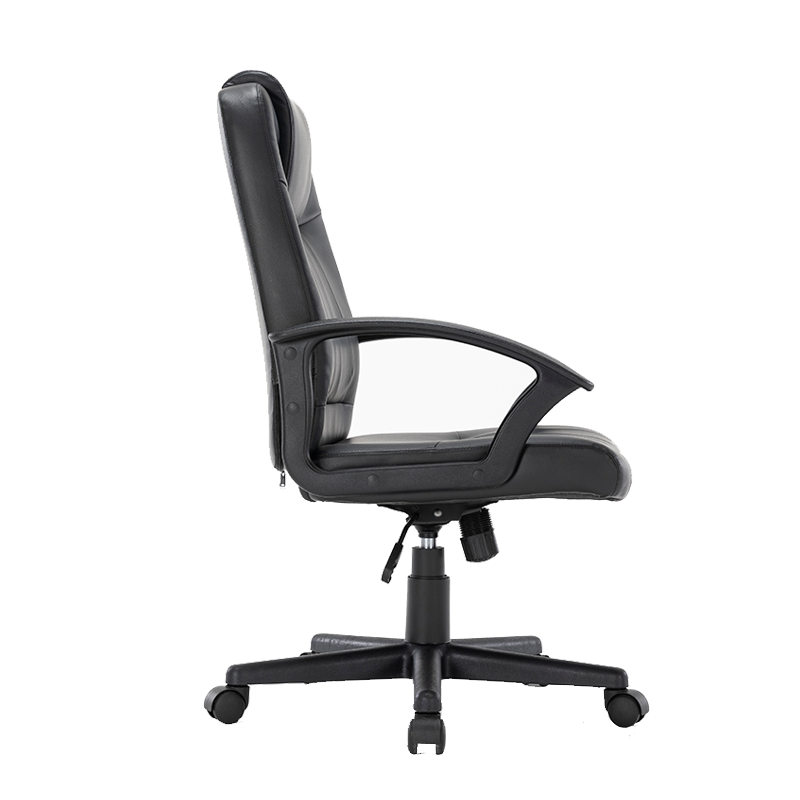 Sillón Semi Ejecutivo Alfa Piel Color Negro
