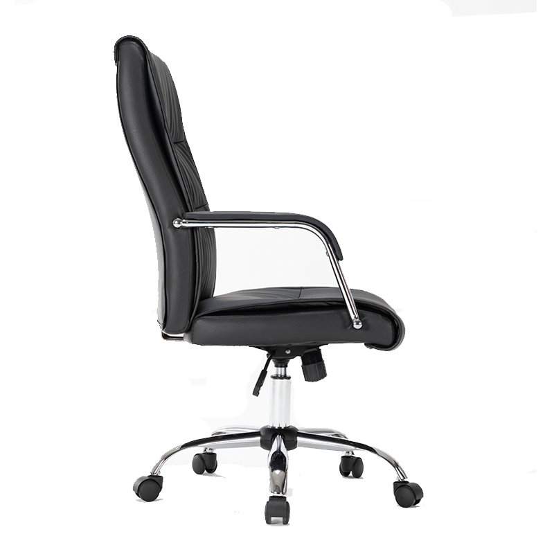 Sillón Ejecutivo Magnus Piel Color Negro Base Cromada