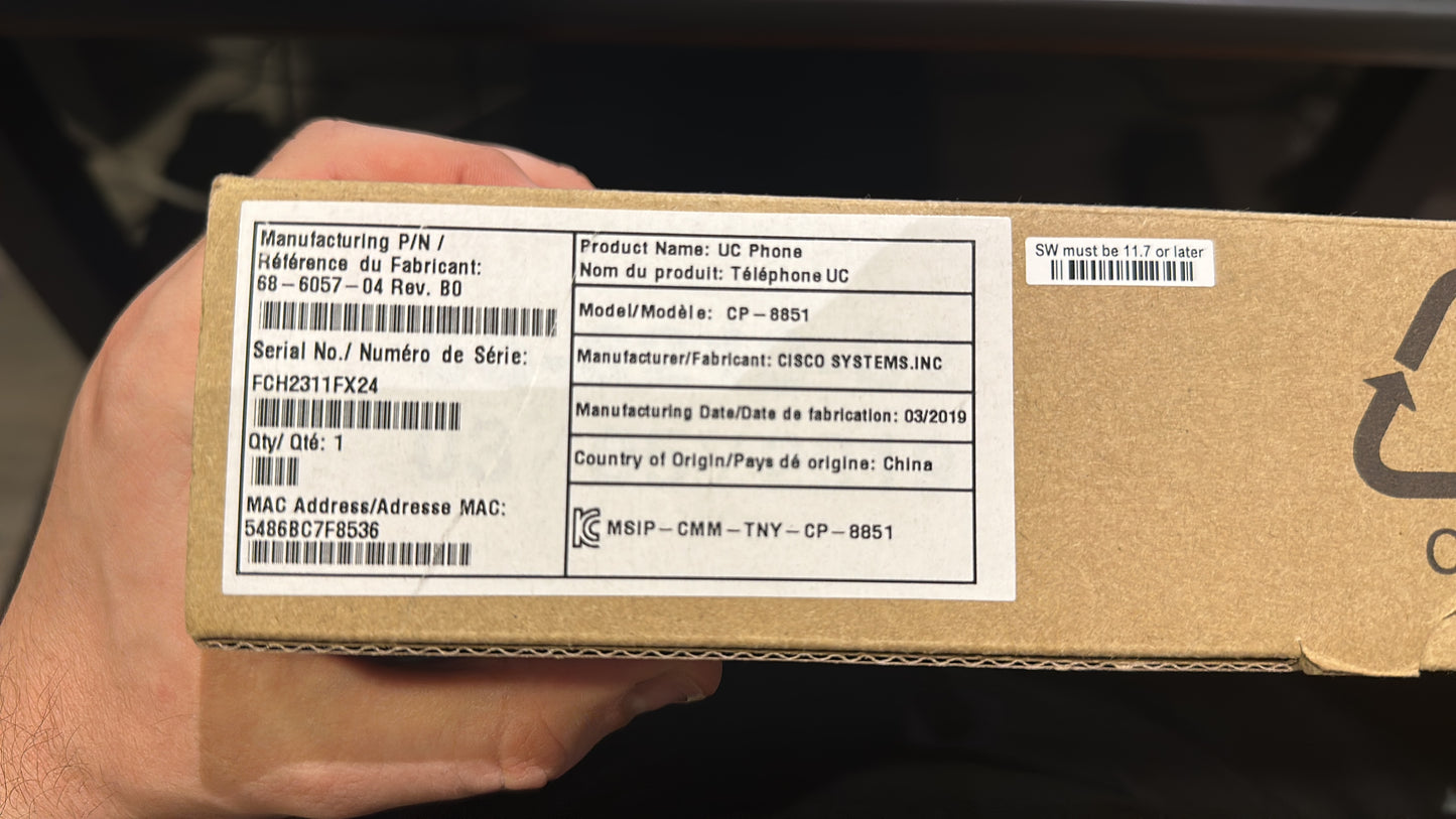 Telefonos Cisco 8851